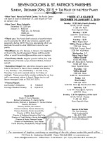 Weekly Bulletin for December 29, 2019