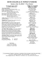 Weekly Bulletin for April 10, 2022