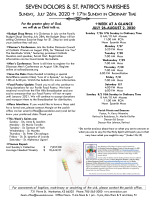 Weekly Bulletin for July 26, 2020