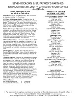 Weekly Bulletin for October 3, 2021