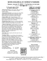 Weekly Bulletin for January 9, 2022