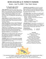 Weekly Bulletin for June 7, 2020