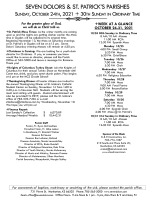 Weekly Bulletin for October 24, 2021