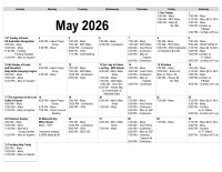 May 2026 Calendar