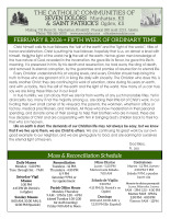 Weekly Bulletin for 02.08.2026