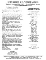 Weekly Bulletin for November 21, 2021