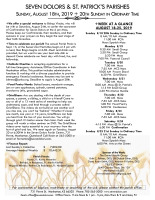 Weekly Bulletin for August 18, 2019