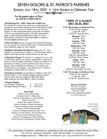 Weekly Bulletin for July 18, 2021