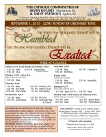 Weekly Bulletin for September 1, 2013