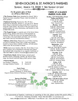 Weekly Bulletin for March 15, 2020
