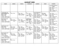August 2026 Monthly Calendar