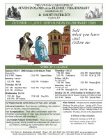 Weekly Bulletin for October 11, 2015