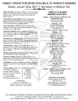 Weekly Update for January 22, 2017