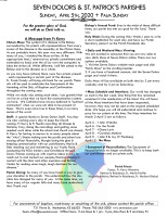 Weekly Bulletin for April 5, 2020