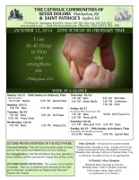 Weekly Bulletin for October 12, 2014