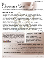 Monthly Newsletter for October 2016