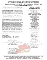 Weekly Bulletin for October 6, 2019