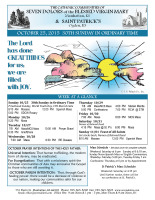 Weekly Bulletin for October 25, 2015