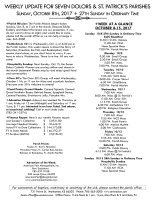 Weekly Update for October 8, 2017