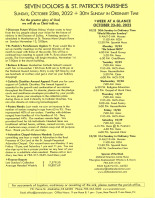 Weekly Bulletin for October 23, 2022