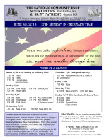 Weekly Bulletin for June 30, 2013