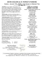 Weekly Bulletin for January 19, 2020