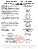 Weekly Bulletin for September 1, 2019