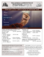 Weekly Bulletin for February 8, 2015