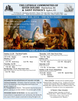 Weekly Bulletin for December 28, 2014
