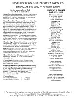 Weekly Bulletin for June 5, 2022