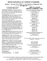 Weekly Bulletin for January 31, 2021