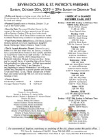 Weekly Bulletin for October 20, 2019