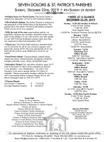 Weekly Bulletin for December 22, 2019