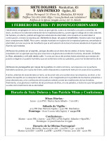Weekly Bulletin for 1 February Español