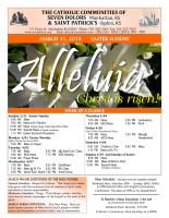 Weekly Bulletin for March 31, 2013