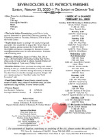 Weekly Bulletin for February 23, 2020