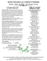 Weekly Bulletin for March 8, 2020