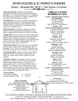 Weekly Bulletin for December 8, 2019